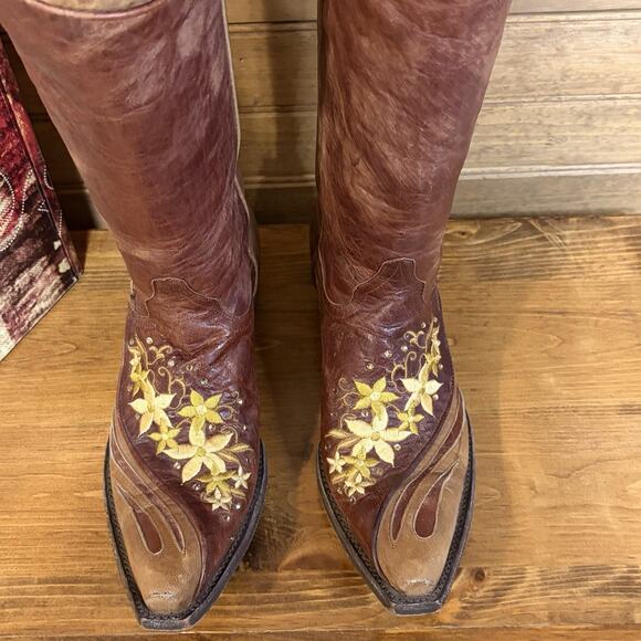 Old Gringo Women’s Western Boots Lila L-1052-3 Size 7B Two Tone Embroidery Bling - Picture 3 of 16